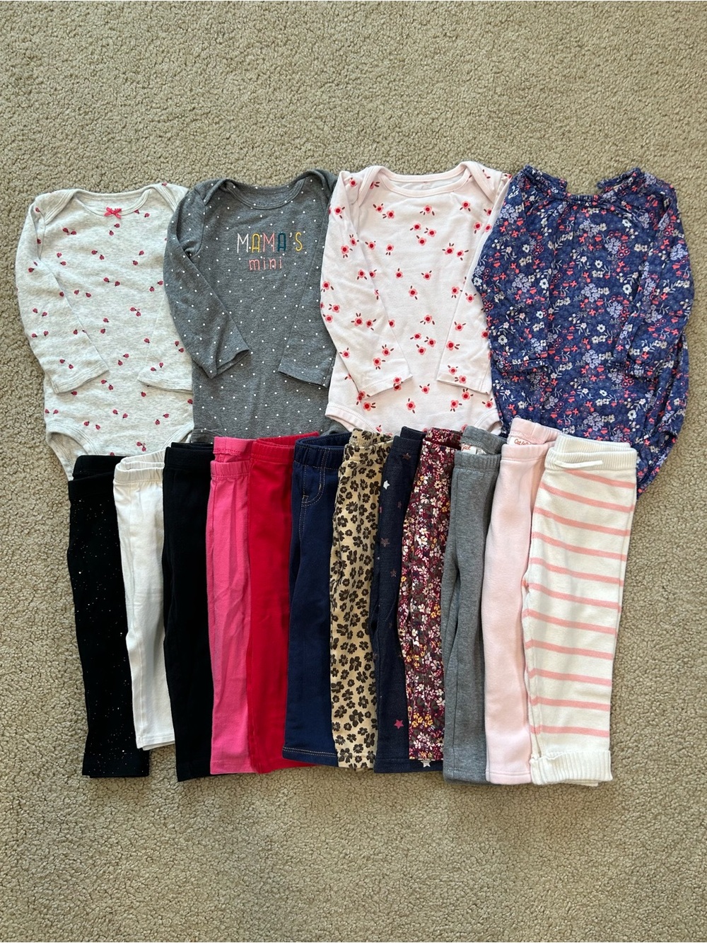 Baby Girl Bodysuit & Legging Bundle Size 12-18 Months